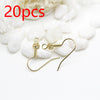 Diy Earrings Accessories Plated Thick 14k Real Gold Floral Ball Spring Ear Hook