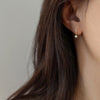S925 Silver Plating 14K Gold All-match Earrings